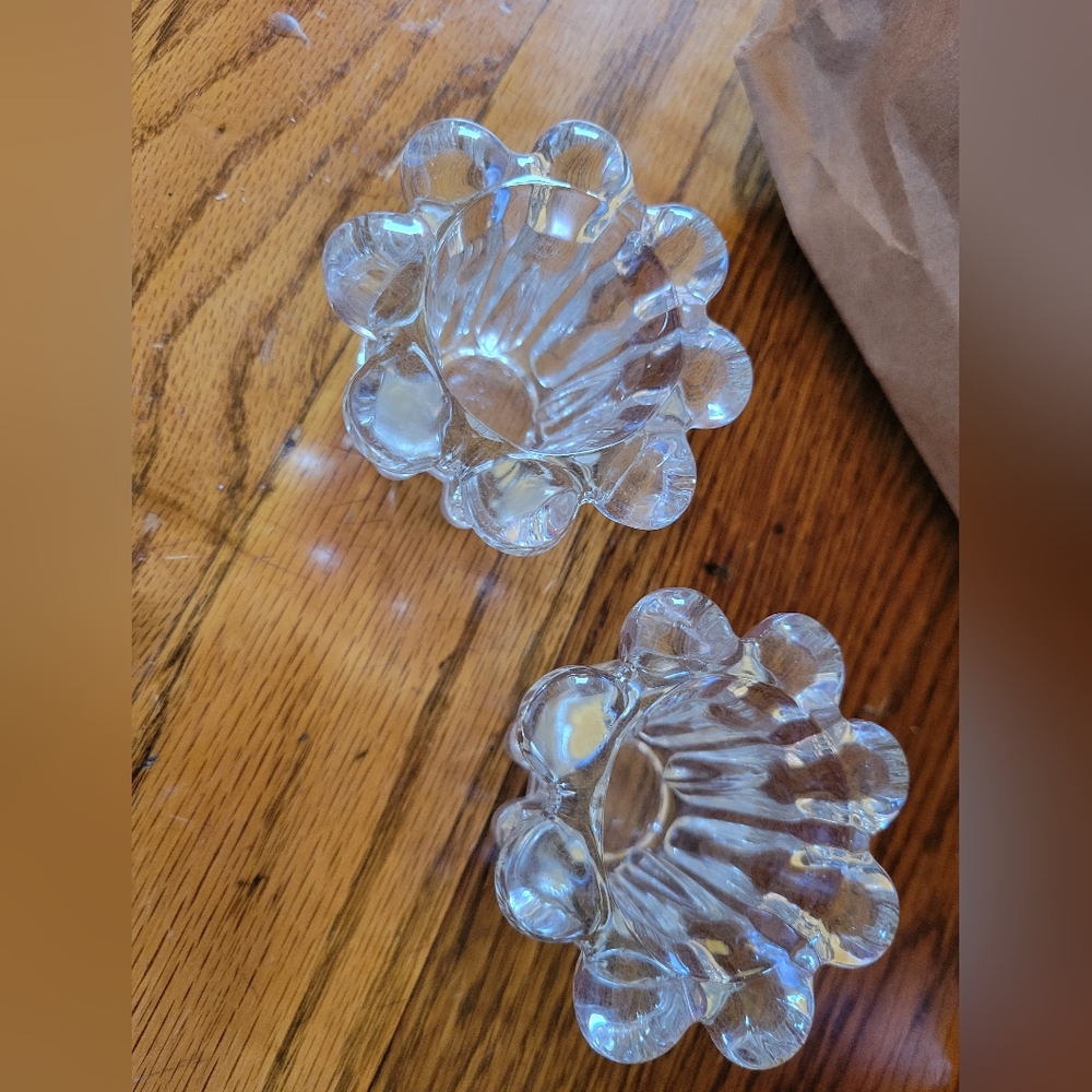 Crystal candle holders